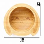 Dětská bambusová miska a lžička pro první příkrmy – Zajíček, 300ml – 1