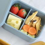 Bento box – Lunch Box compartimentat pentru copii – cutie prânz pentru copii – 175x130x55cm, albastru-seablue – 3