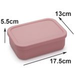 Bento box – Lunch Box pentru copii – 175x130x55cm, roz-rosewood – 3