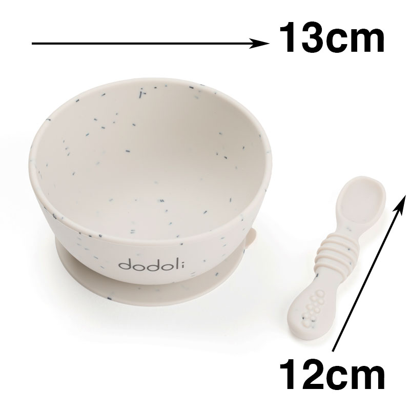 Dodoli Dětská silikonová miska s přísavkou a lžičkou – bez BPA, pro děti a miminka, 300 ml – Stardust – 1
